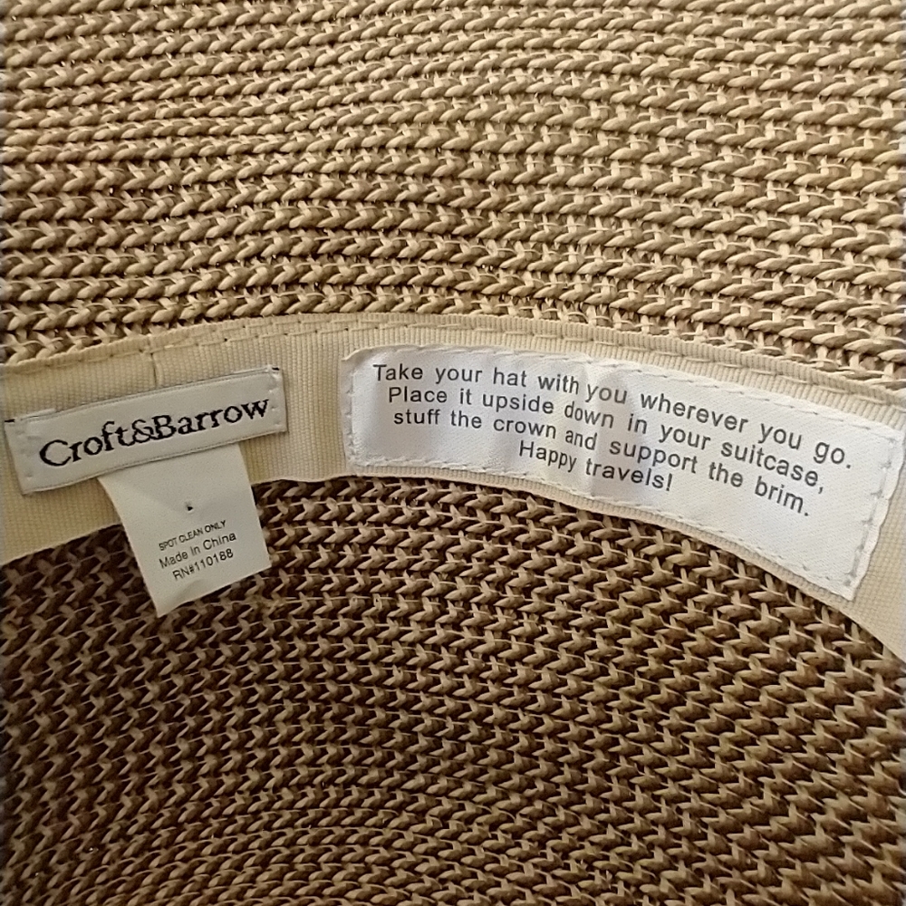 Elegant Tan Woven Bucket/ Brim Hat NWOT - Picture 14 of 16